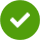 A green circle with an image of a check mark in the middle.